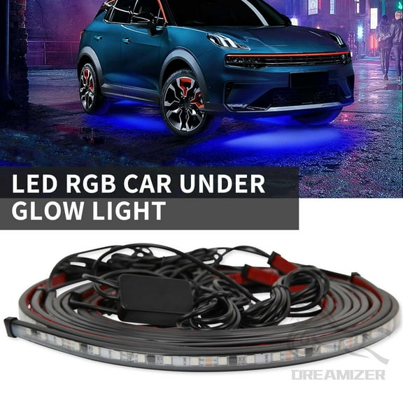 Underglow Bottom Light Remote/APP Control Flexible Waterproof LED Strip Car Underbody Light Decorative Lamp LED RGB Car