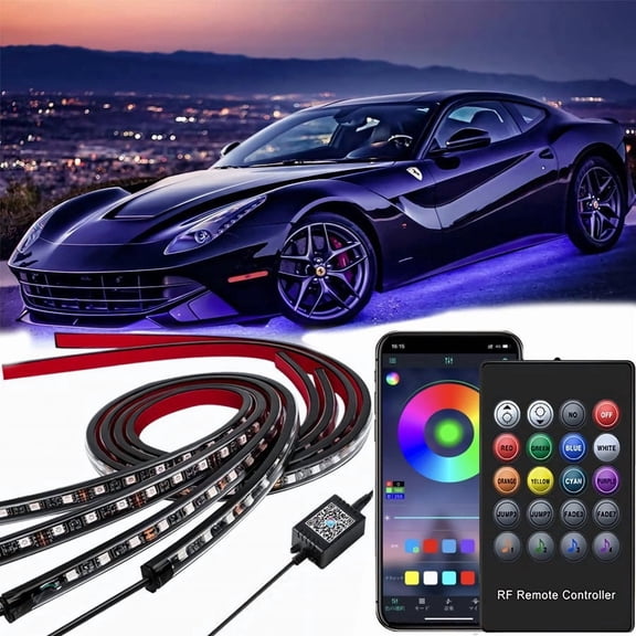 Underglow Kit for Car, Led Underglow Lights with App and Remote Control, Multiple RGB Colors, Music & DIY Mode, Under Car Led Lights Exterior for SUVs, Trucks