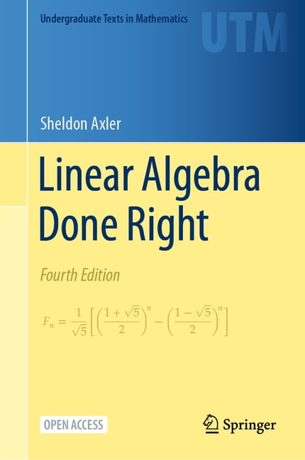 Undergraduate Texts in Mathematics Linear Algebra Done Right ...