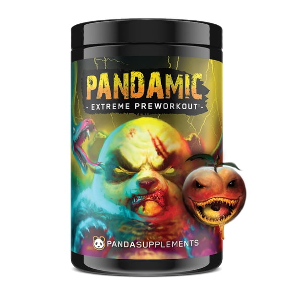 Underground Bio Labs Panda Supps - Pandamic Extreme Pre-Workout V2: Focus, Pump and Energy for Men and Women (25 Servings)(Peach Gummy Rings)