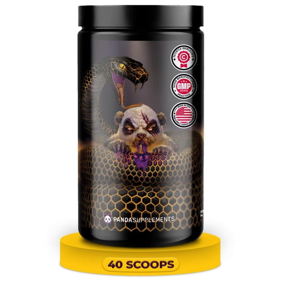 Underground Bio Labs: Panda Supps Pandamic, Extreme Pre Workout for Maximum Performance, Pump, and Focus (40 Scoops) (Grape Bubblegum)