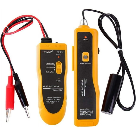Underground Cable Tracker, Expert In Locating Metal Pipes, Electrical Wires, And Pet Fence Cables, Precise Wire Tracer For Non-Energized Single Or Double Core Wires