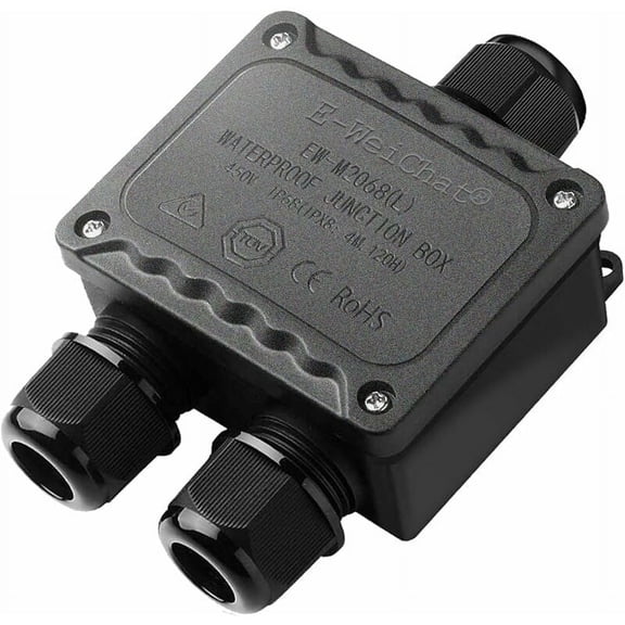 Underground Electrical Junction Box, Easy To Install, Reinforced Coverage For Underground Cables Up To 14mm, Moisture-Proof Dust-Proof Outdoor Junction Box, Adaptable To