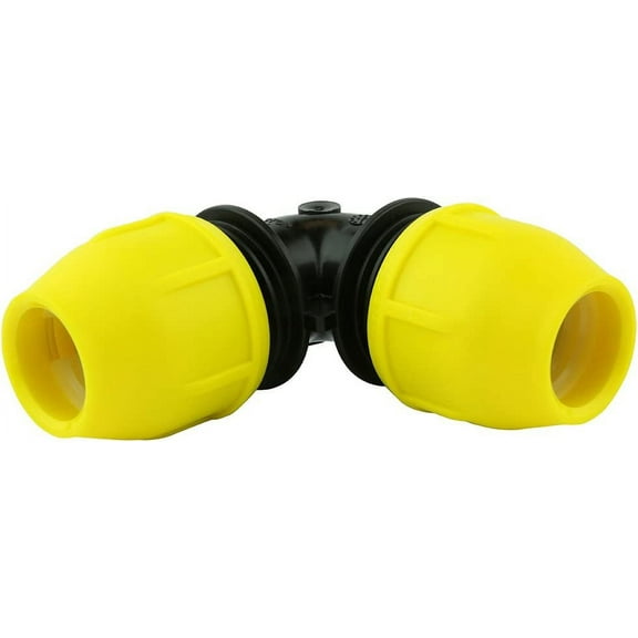Underground IPS Yellow Poly Gas Pipe 90 Degree Elbow (1)