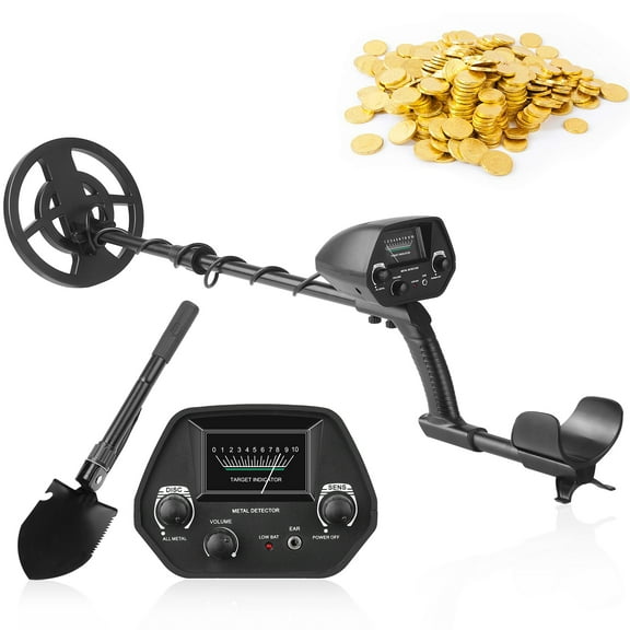 Underground Metal Detector Metal Finder Gold Detector Treasure Hunter Gold Digger Portable Metal Detection Instrument for Beginner Children Student - With Shovel & Pouch