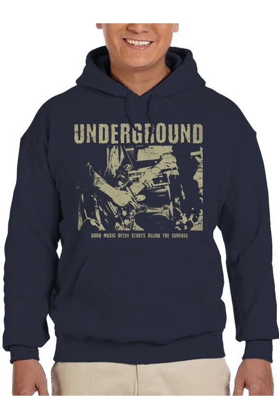 Underground Music Scene Tee Hoodie Men's