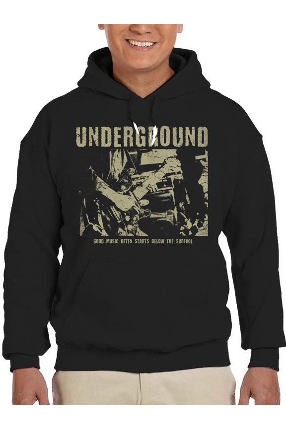 Underground Music Scene Tee Hoodie Men's