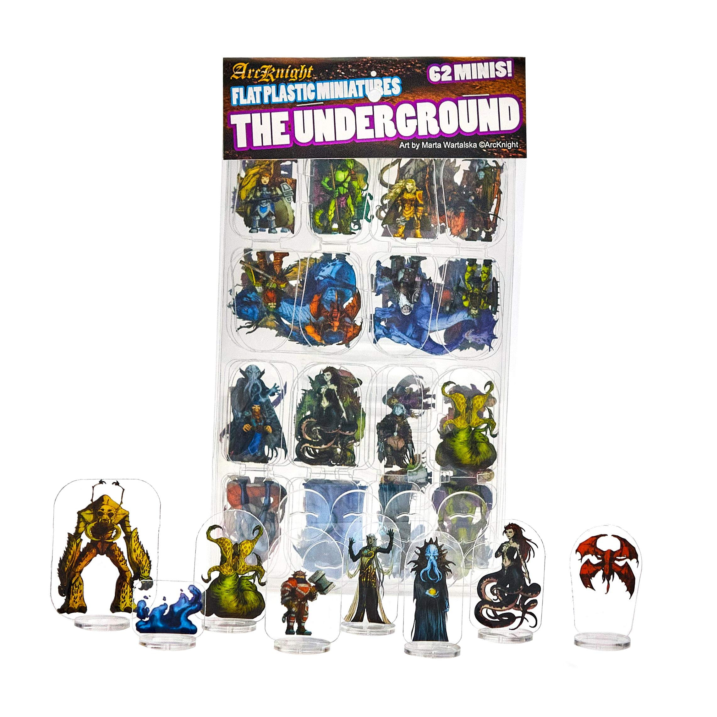 Arcknight Miniature In Plastica Piatte - The Grove - Set Di 62 Pezzi A Tema Fantasy Per Giochi Da Tavolo DnD E RPG