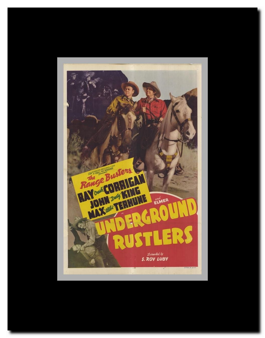 Underground Rustlers Framed Movie Poster
