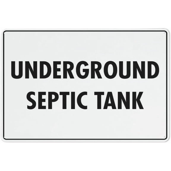 Underground Septic Tank Sign 12X8 Inch Tin Sign Great For Garden And Yard Wall Decor