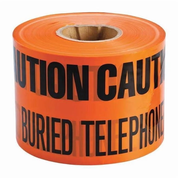 brady 91297 underground tape, orange/blk, 1000ft x 6in