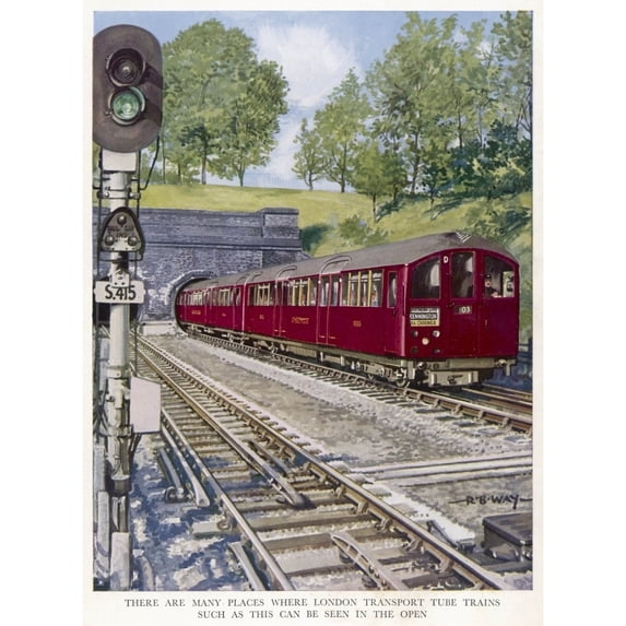 Underground Tube Train Poster Print By Mary Evans Picture Library (24 X 36)