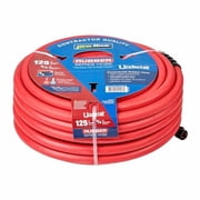 Underhill Proline Rubber Series Heavy-Duty Garden Hose for Hot or Cold Water, Lightweight, 500 PSI BP, 165 PSI WP, H75-125PRO-R 3/4 Inch x 125 ft Red
