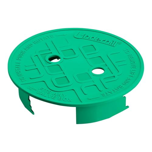 Underhill Sprinkler Valve Round Box Lid, VersaLid 10 Inch Universal Cover for Automatic Irrigation System, Green, VL-10