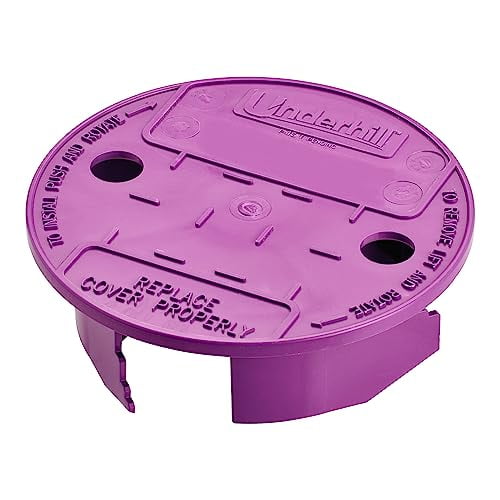 Underhill Sprinkler Valve Round Box Lid, VersaLid 6 Inch to 7 Inch Universal, Cover for Automatic Irrigation System, Lawn, Purple, VL-6P