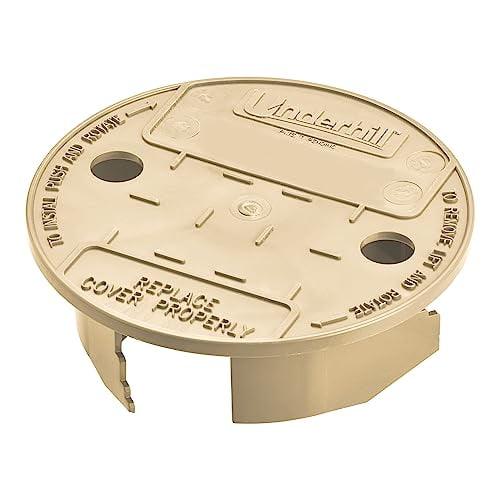 Underhill Sprinkler Valve Round Box Lid, VersaLid 6 Inch to 7 Inch Universal Cover for Automatic Irrigation System, Tan, VL-6T