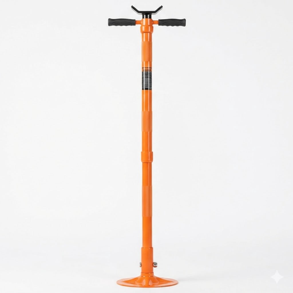 Underhoist Support Stand, 3/4 Ton Capacity Under Hoist Jack Stand, Lifting from 52.8 to 76 in, Self-Locking Threaded Screw, Bearing Mounted Spin Handle Pole Jack, Support Vehicle Components