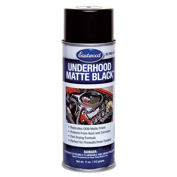 Eastwood UNDERHOOD BLACK Matte Aerosol OEM Factory-Correct Engine Bay Paint