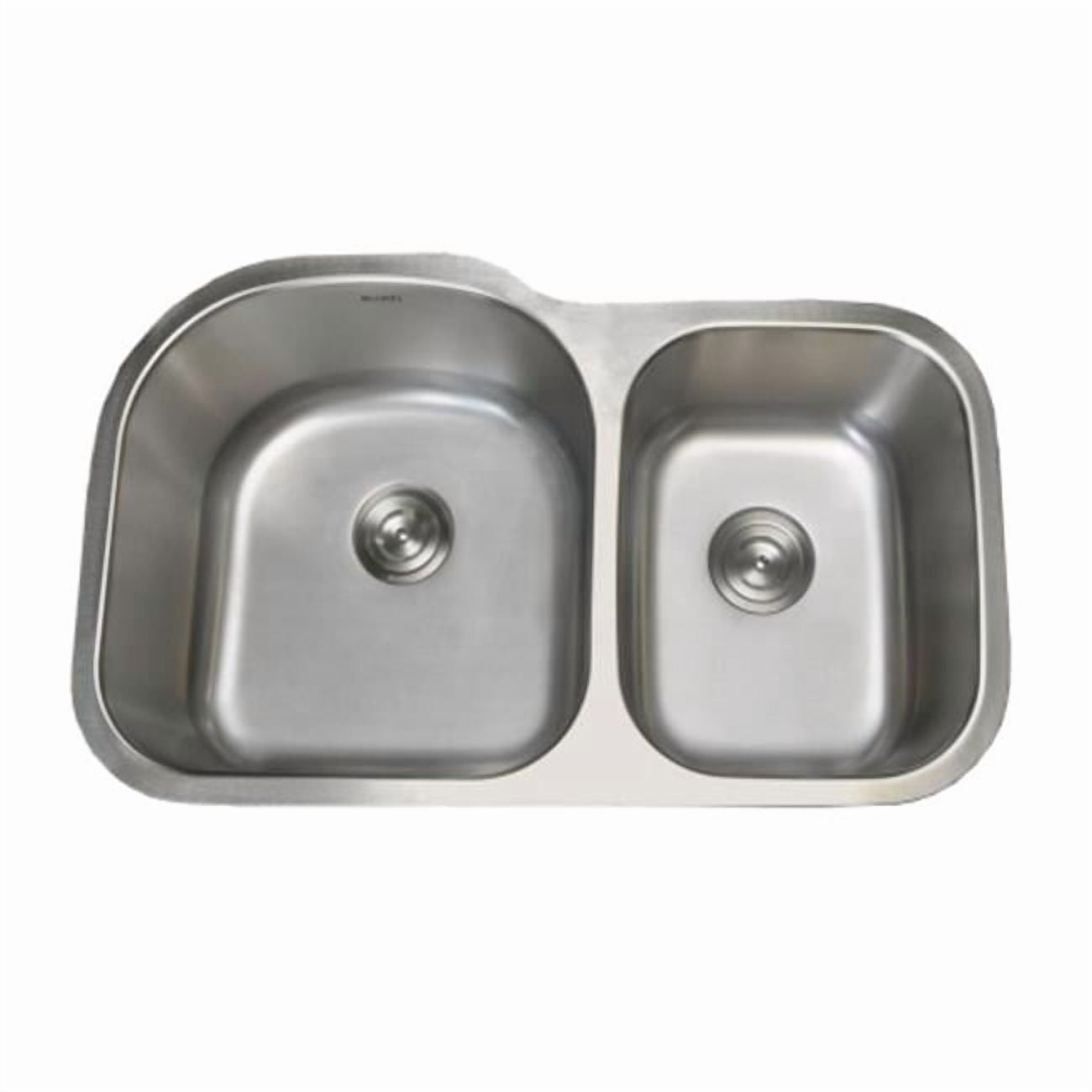 Undermount 16 Gauge 34 in. Kitchen Sink Double Bowl