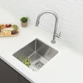 thumbnail image 1 of Stylish Undermount 16" Stainless Steel Single Bowl Kitchen Sink with Grid & Strainer S-509XG, 1 of 11