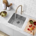 thumbnail image 1 of Stylish Undermount 19" Stainless Steel 16G Single Bowl Kitchen Sink with Grid & Strainer S-308XG, 1 of 11