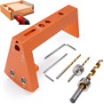 thumbnail image 1 of Undermount Drawer Slide Drilling Guide Kit Compatible with Blum Tandem, Drawer Slide Kit Includes Aluminum Alloy Angle Guide, 6mm & 2.5mm Brad Point Drill bits, Stop Collars, and hex Wrench, 1 of 7