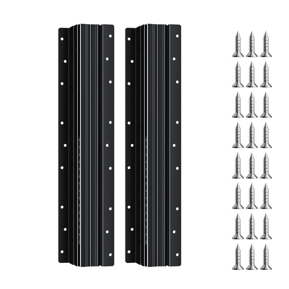 Undermount Drawer Slides 16 Inch Full Extension Ball Bearing Cabinet Rails Heavy Duty Under Stair Cabinet Glides Track Runners 260 LB Load Capacity for DIY Replacement Projects Black