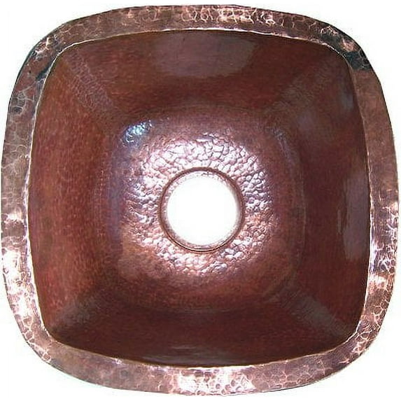 Undermount Hammered Natural Bar Copper Sink II