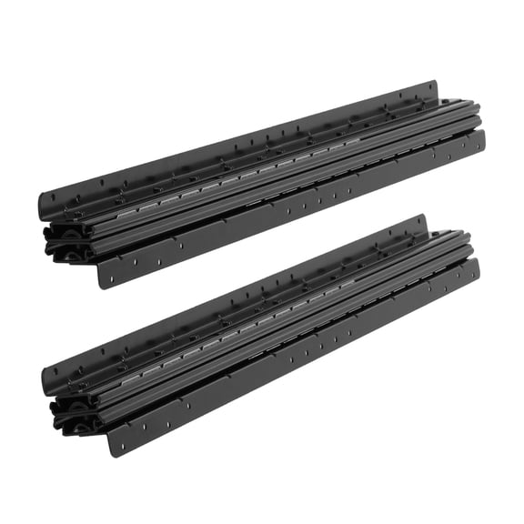 Undermount Heavy Duty Drawer Slides, 260 lb Load Capacity Full Extension Ball Bearing Under Stair Cabinet Rails, Bottom Stair Cabinet Glides Track Runners(23.6inch, Black)