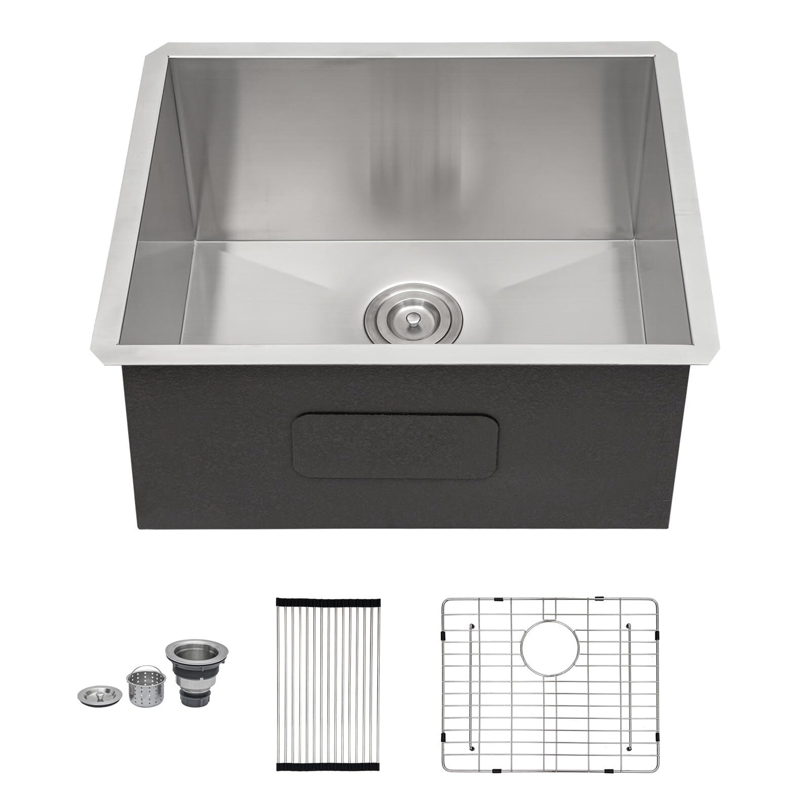Undermount Kitchen Sink, Laundry Sink 21 Inch - 21 x 18 x 12 Inch Undermount Laundry Utility Sink Deep Single Bowl 16 Gauge Stainless Steel Laundry Tub Sinks, Stainless Steel Kitchen Sink