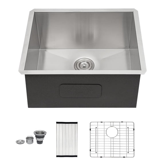 Undermount Kitchen Sink, Laundry Sink 21 Inch - 21 x 18 x 12 Inch Undermount Laundry Utility Sink Deep Single Bowl 16 Gauge Stainless Steel Laundry Tub Sinks, Stainless Steel Kitchen Sink