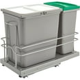 Undermount Pull Out 15 Qt Trash Can & 8 Qt Recycle Bin w/SoftClose
