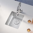 thumbnail image 1 of Undermount Single Bowl Stainless Steel Kitchen Sink Medium Basin With Strainer 13inch(13"L x 15"W x 8"D), 1 of 5