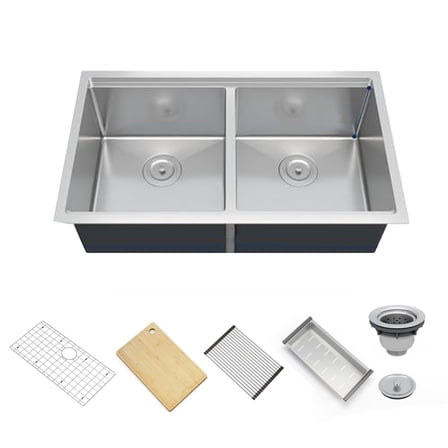 Undermount Sink, Undermount Kitchen Sink, Single Bowl/ Double Bowl,  16 Gauge 304 Stainless Steel Kitchen Sink