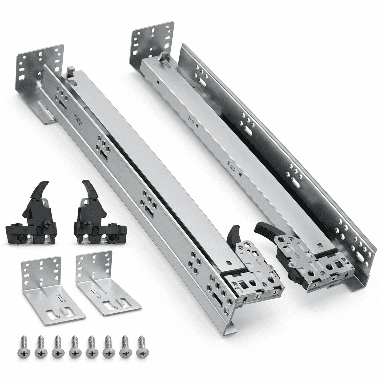 Undermount Soft Close&push To Open Drawer Slides 15 Inch 80lb - Walmart.com