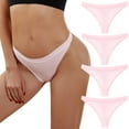 thumbnail image 1 of Underpants Patchwork Color Underwear Panties Bikini Solid Womens Briefs Knickers Christmas Gift 4 Pieces, 1 of 2
