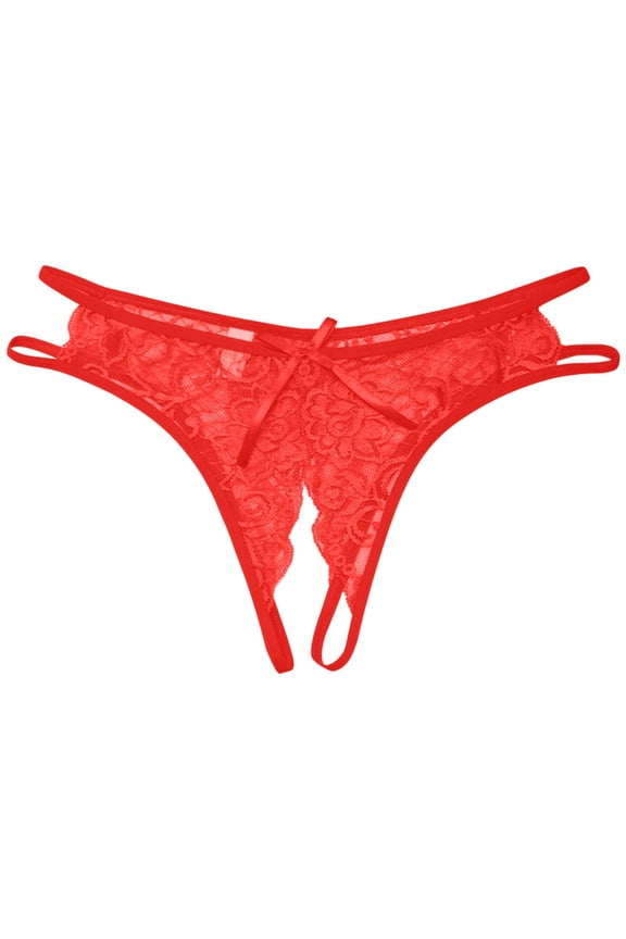 Underpants for Women Invisibles Lace Open Crotch Panties Low Waist Breathable Briefs Womens Underwear