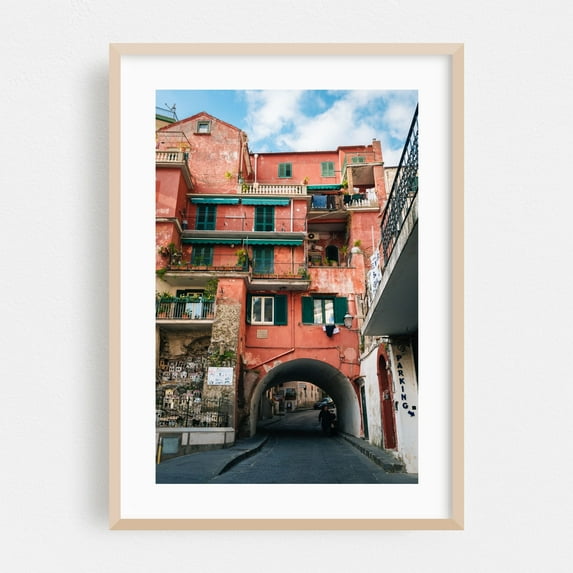 Underpass - Amalfi Campania Italy Photography Oak Framed Wall Art Print 16 x 24 inches