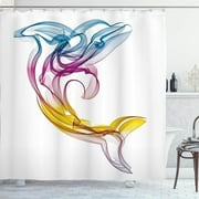 Undersea Symphony: Vibrant Oceanic Shower Curtain Featuring Intricate Artwork by Ambesonne