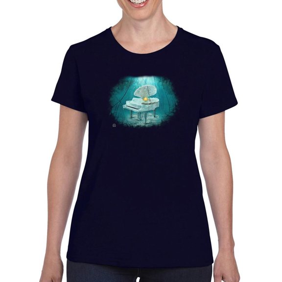 Undersea Treasure T-Shirt Women -Ali Rastroo Designs, Female Large
