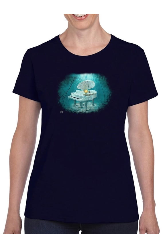 Undersea Treasure T-Shirt Women -Ali Rastroo Designs, Female Large