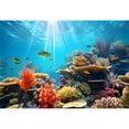 thumbnail image 1 of Undersea World Seabed Photography Backdrop Summer Ocean Underwater Fish Coral Kids Birthday Aquarium Photo Background Studio, 1 of 5