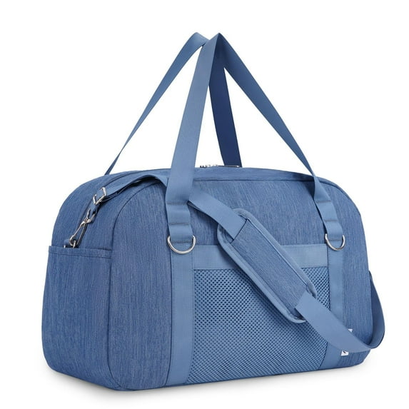Underseat Bag Weekender Travel Duffel Tote with Adjustable Shoulder Straps for Spirit Airlines Personal Item Bag 18x14x8 for Gym Overnight, Blue