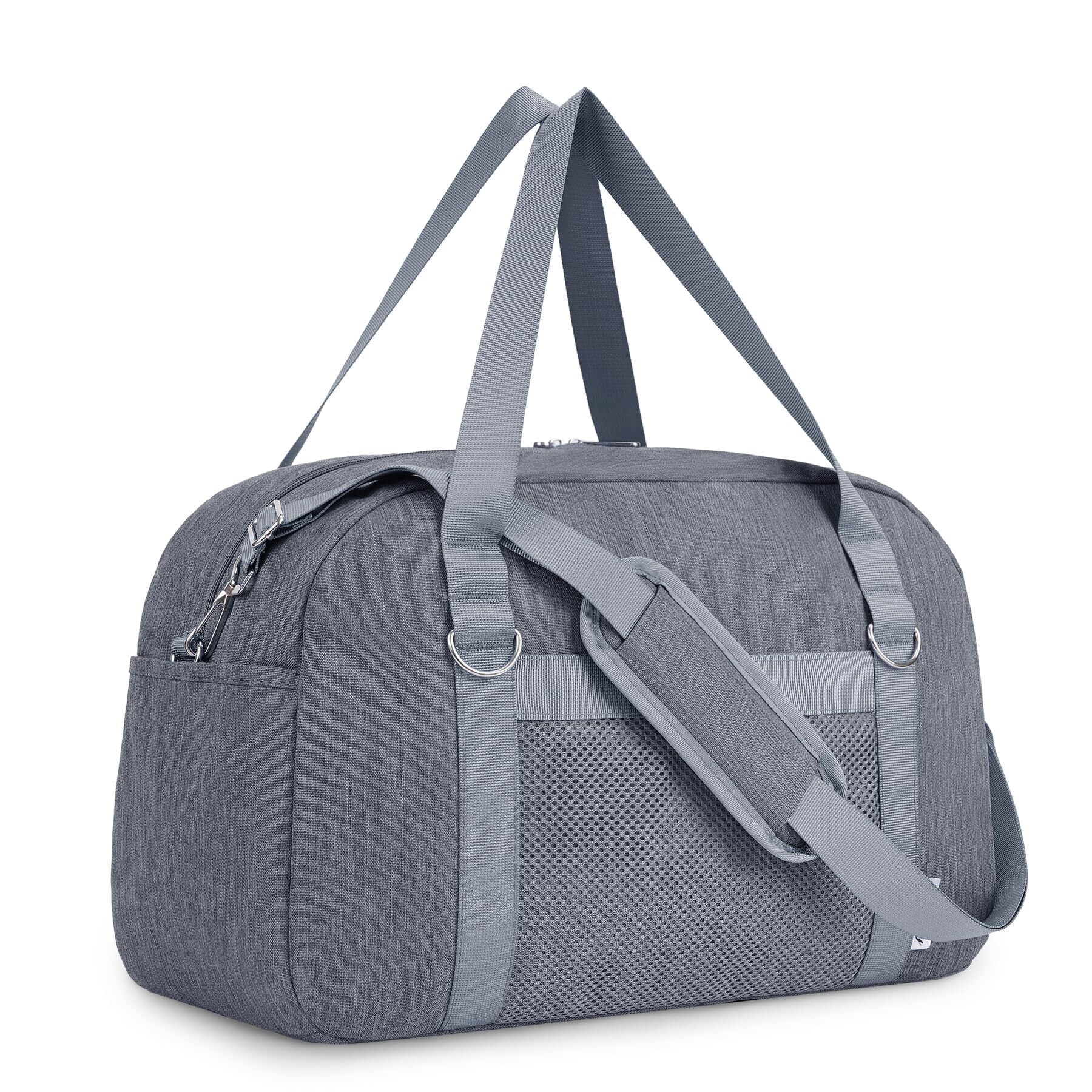 Underseat Bag Weekender Travel Duffel Tote with Adjustable Shoulder Straps for Spirit Airlines Personal Item Bag 18x14x8 for Gym Overnight, Grey