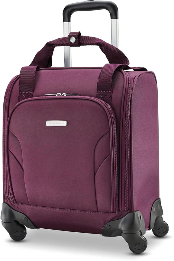 Underseat Carry- Spinner With USB Port, Purple, One Size