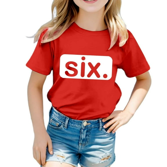 Undershirt Toddler Girl Long Sleeve Fitted Shirt Shirts For Teen Kids Girls Child Short Sleeve Prints T Shirt Trendy Girls Fans Present Tops