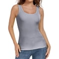 thumbnail image 1 of Undershirts for Women Slim-Fit Fashion Clothing Slim Fit Camisole Spring Summer Vaccation Soft Womens Tank Tops Grey, 1 of 9