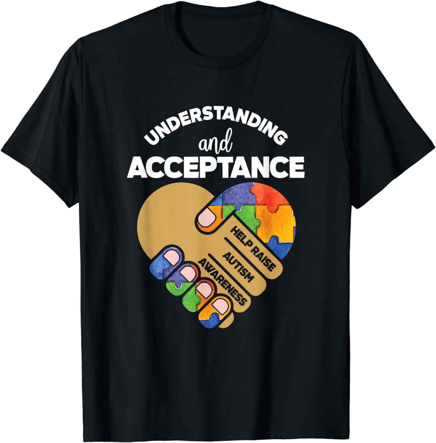 T-shirt Homme Sensibilisation Autisme - Motif Puzzle Cœur, 100% Coton, Tailles S à 3XL, Neuf Avec étiquette