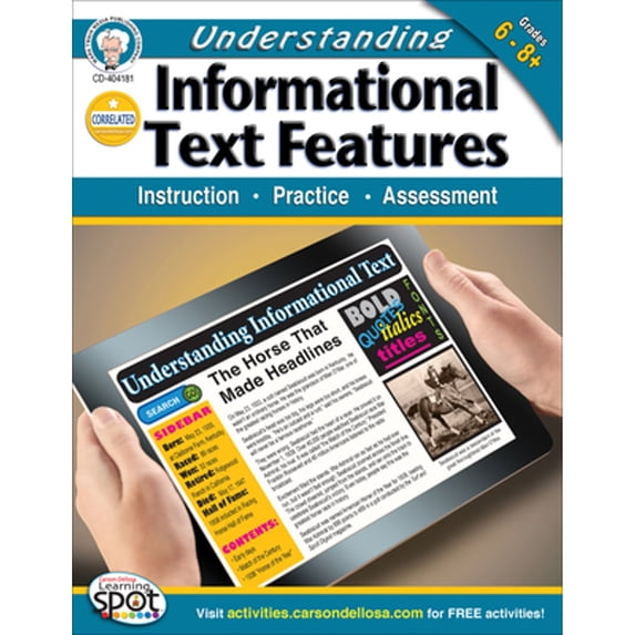 Pre-Owned Understanding Informational Text Features, Grades 6-8: Instruction, Practice, Assessment (Paperback) 1622230043 9781622230044
