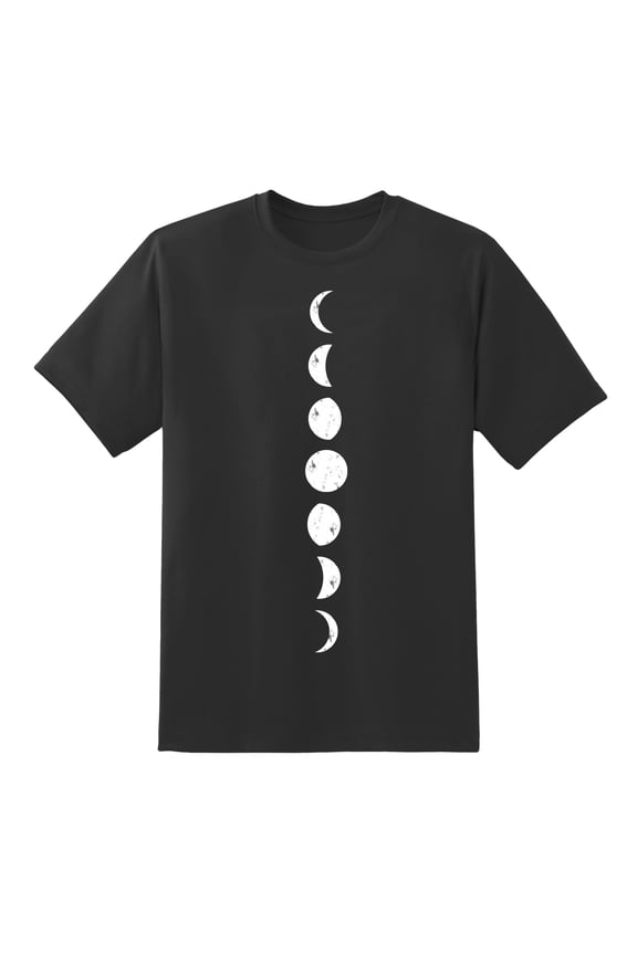 Understanding The Phases of The Moon Funny Design Mens Graphic T Shirts Black,S
